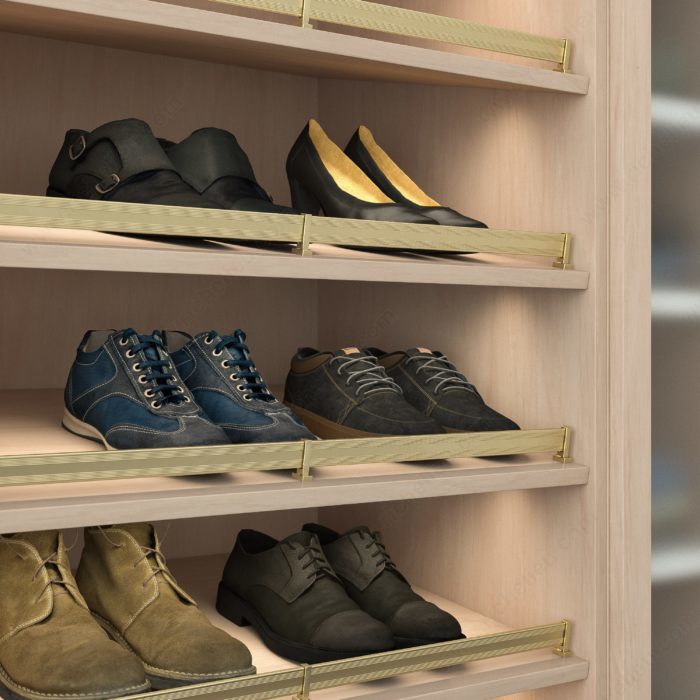 Richelieu Elegant Designer Closet Shoe Rails for Closet Shelves