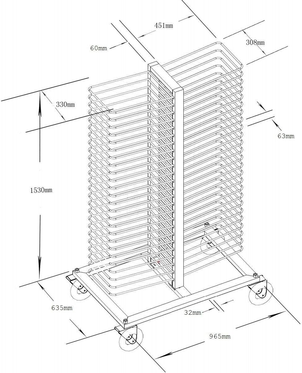 All - Metal Heavy - Duty Construction Multipurpose Versatile Material Handling Rack with 5 Inch Wheels - KI Home