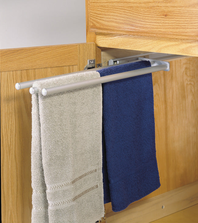 Hafele Under Sink Two-Prong Pullout Hand Towel Rack