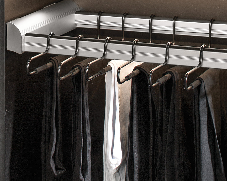 TAG Hardware ENGAGE Closet Pant Rack Organizer with Hangers Full Extension Soft-Close Slides
