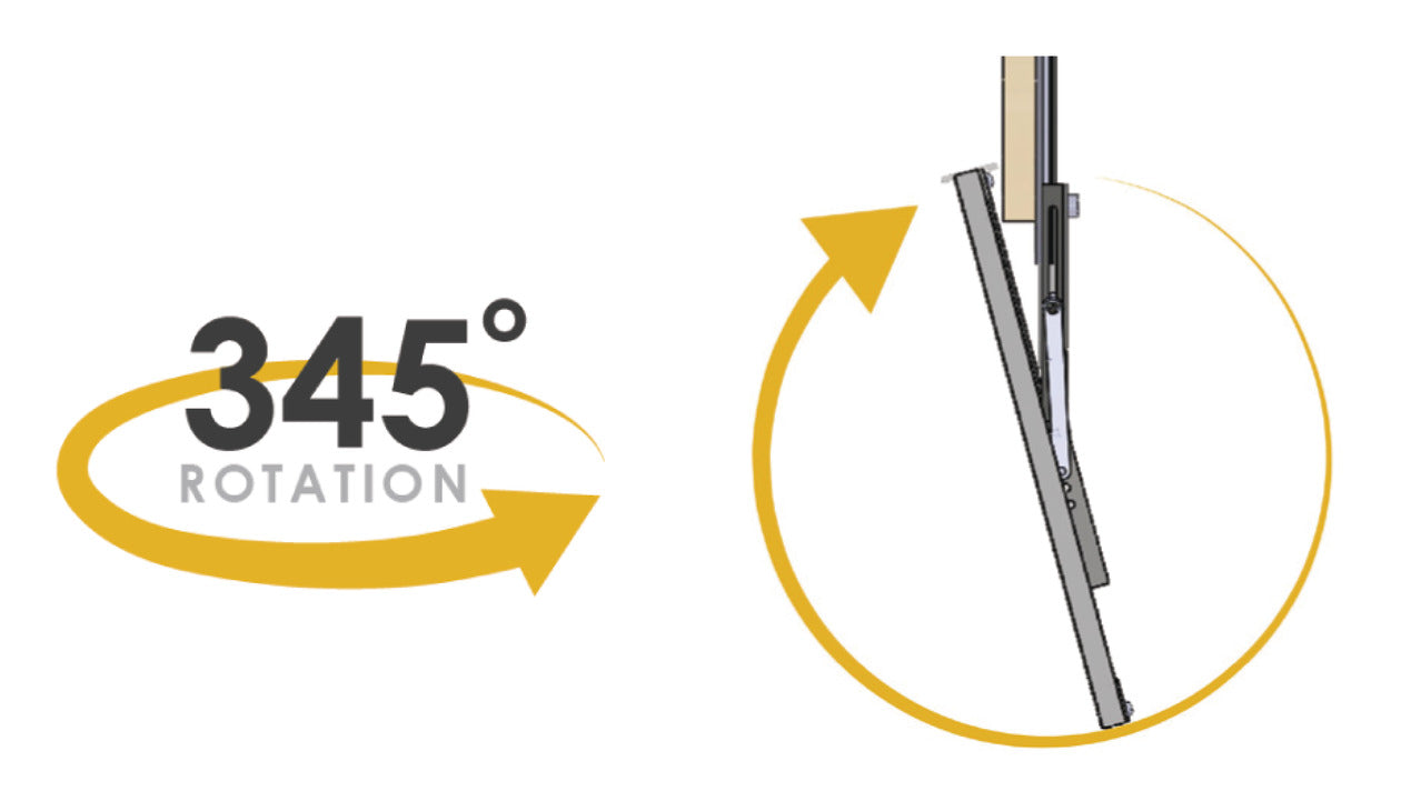 TAG Hardware Premium Elite Full Rotation Pullout Mirror with Full Extension Ball Bearing Slides