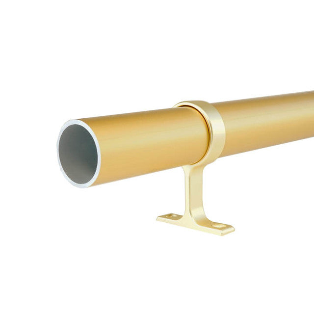 Matte Brass 1-5/16” Diameter Round Wardrobe Closet Rod – Heavy-Duty Aluminum with End Caps