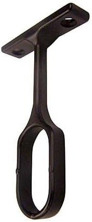 Center Oval Wardrobe Rod Support Bracket - Metal, 15x30mm, with Screws - KI Home