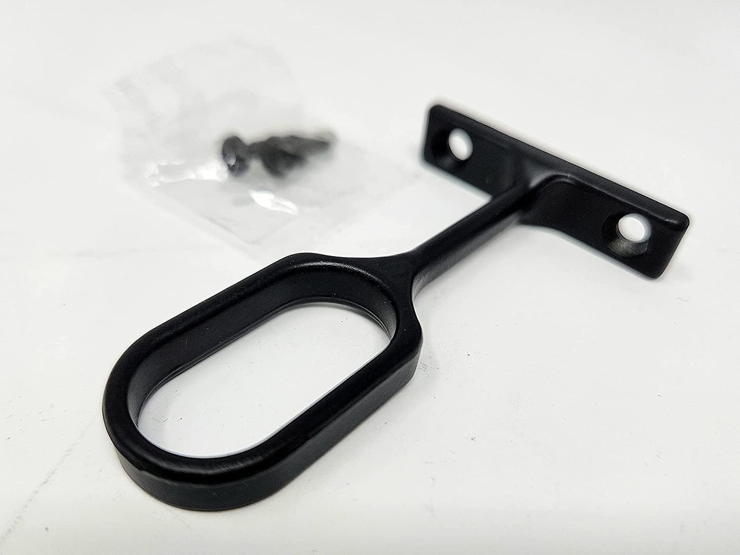 Center Oval Wardrobe Rod Support Bracket - Metal, 15x30mm, with Screws - KI Home