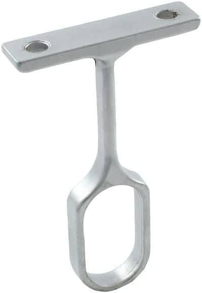 Center Oval Wardrobe Rod Support Bracket - Metal, 15x30mm, with Screws - KI Home