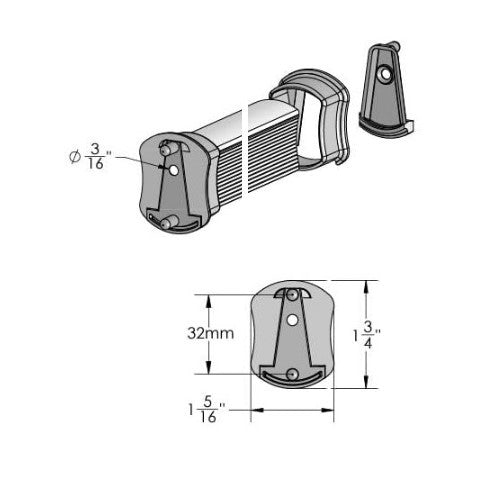 Custom Cut - to - Size Premium Concave Closet Rod with End Supports | Made - to - Order Wardrobe Hanging Rod with Insert Plastic Cap (12 - 92 Inches) - KI Home