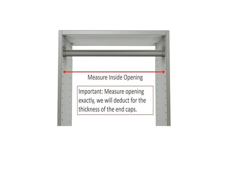 Custom Cut - to - Size Welded Steel or Aluminum Oval Wardrobe Closet Rod – Includes End Supports & Installation Screws - KI Home