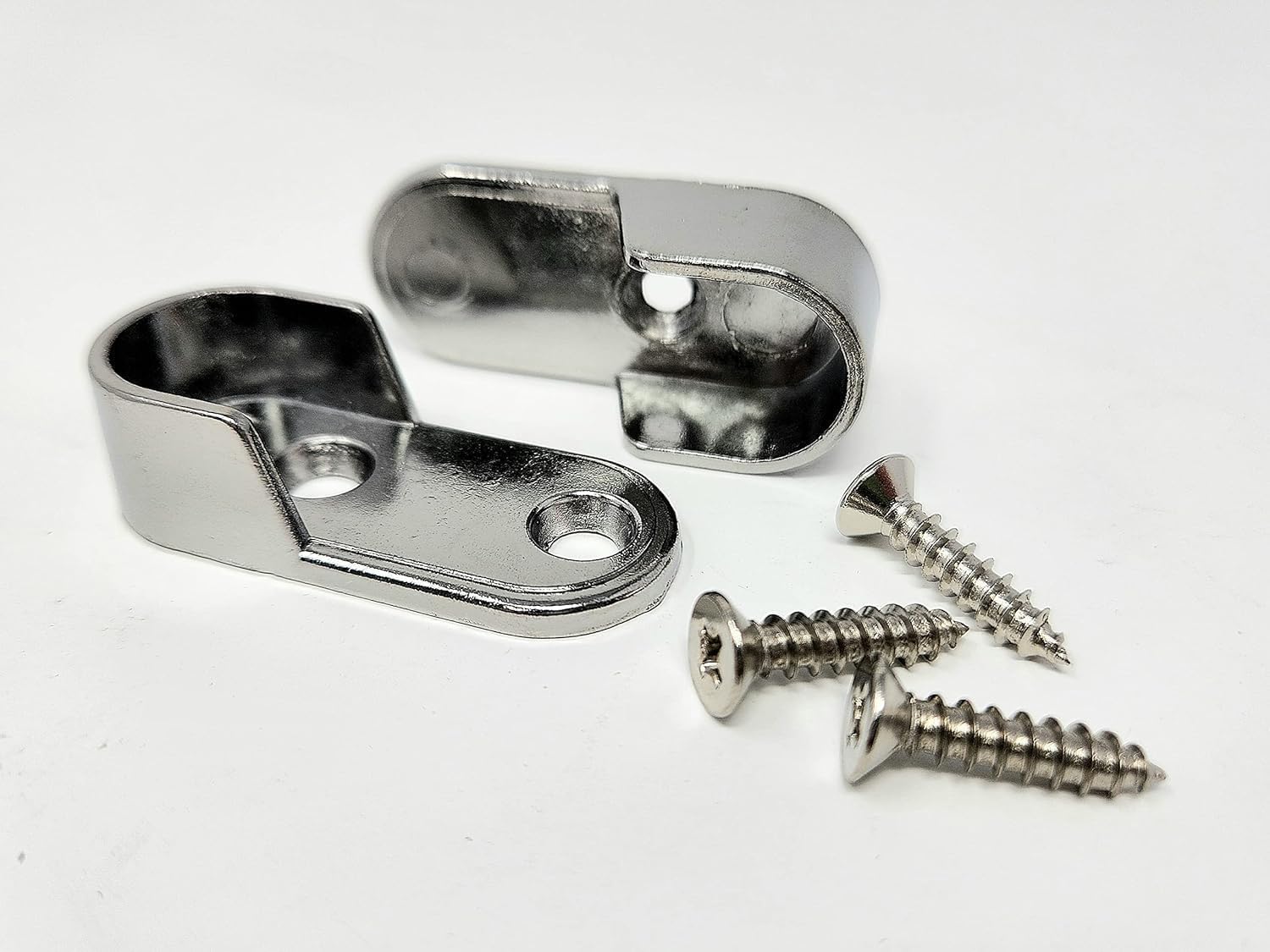 Custom Cut - to - Size Welded Steel or Aluminum Oval Wardrobe Closet Rod – Includes End Supports & Installation Screws - KI Home