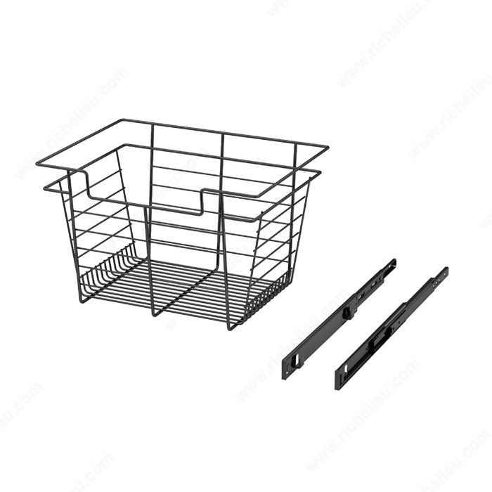 Designer Closet Full Extension Pull - Out Laundry Basket – Premium Steel Wire Construction with Smooth Ball - Bearing Slides - KI Home