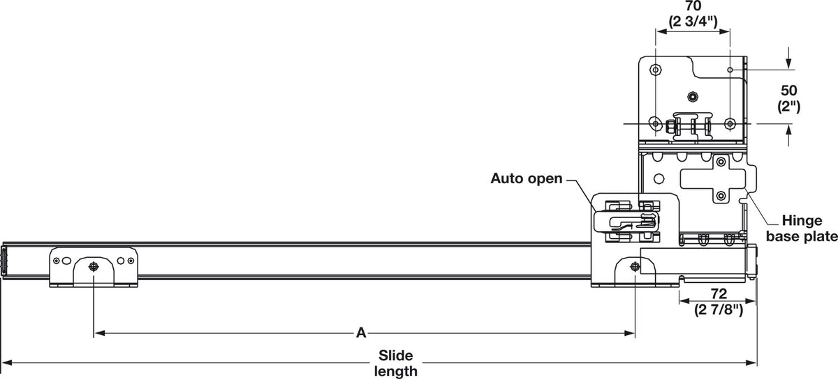Häfele Accuride 1321 Pro Pocket Pivot Sliding Cabinet Door Hardware
