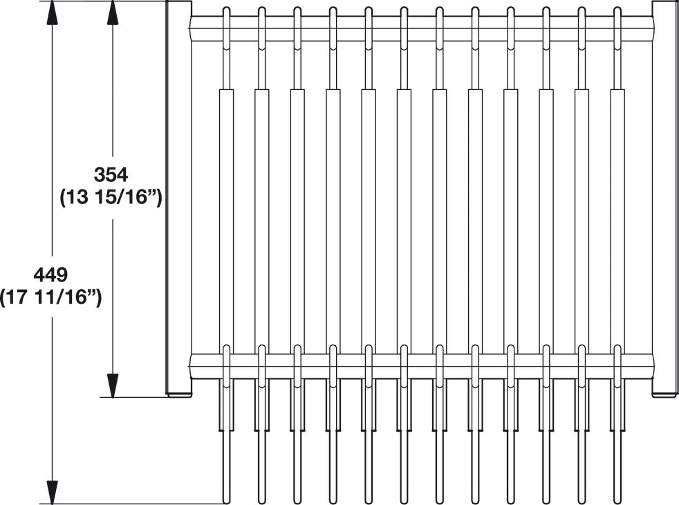 TAG Hardware SYNERGY Pull-Out Pant Rack Closet Organizer with Soft Close Slides and Pant Hangers