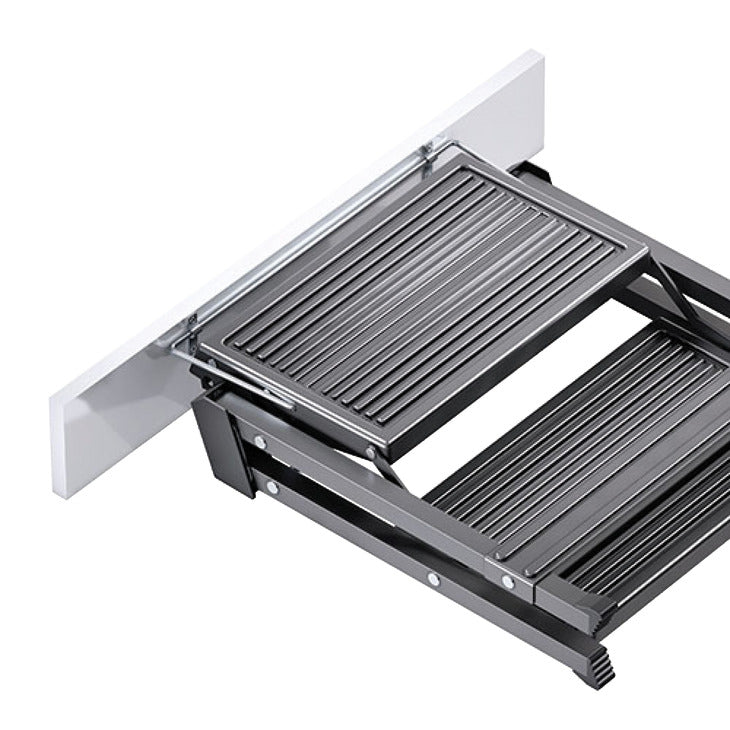 Hafele 2 - Step Heavy Duty 330lbs Load Capacity Non - Slip Folding Stool Steel - KI Home