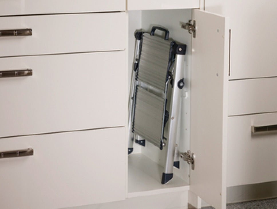 Hafele 2 - Step Heavy Duty 330lbs Load Capacity Non - Slip Folding Stool with Handle - KI Home