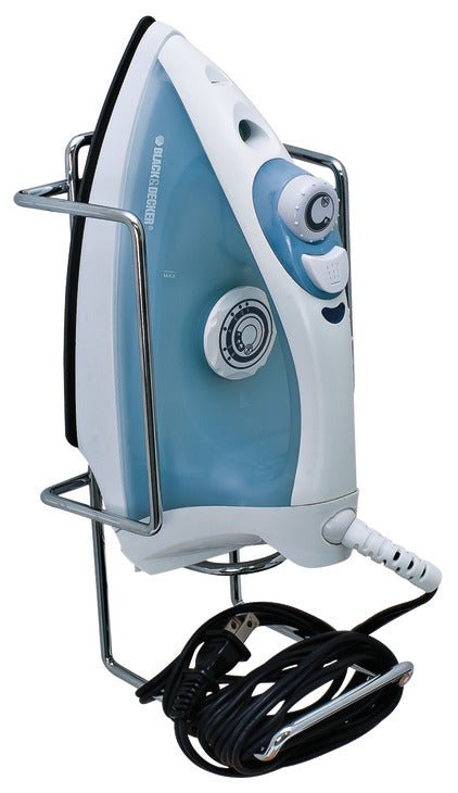 Hafele 520.20.280 Steel Iron Holder Chrome Plated Wall Mount with Cord Storage - KI Home