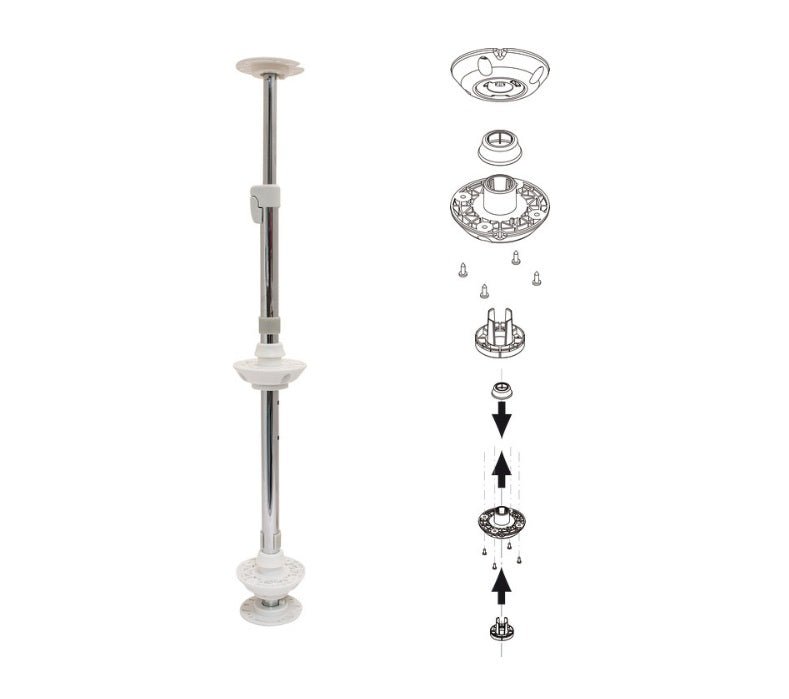 Hafele 542.94.990 Lazy Susan Pole Kit for Wooden Kidney & Full-Round Shelves - KI Home