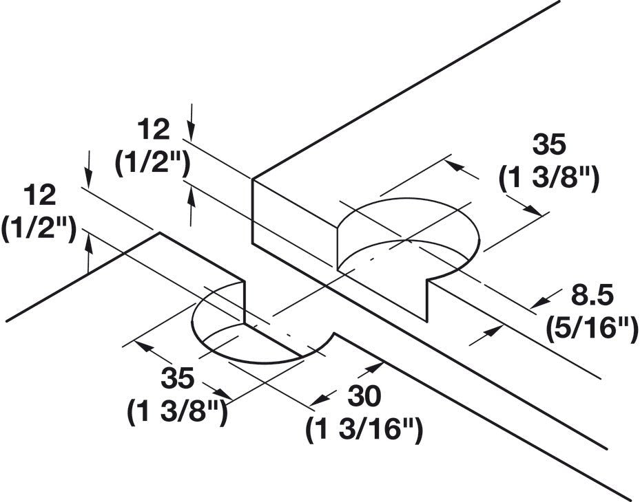 Hafele A - Series Flap Hinge 3 - Way Adjustable & Detachable | Heavy - Duty Zinc Alloy for Flap Doors - KI Home