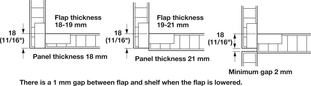 Hafele A - Series Flap Hinge 3 - Way Adjustable & Detachable | Heavy - Duty Zinc Alloy for Flap Doors - KI Home