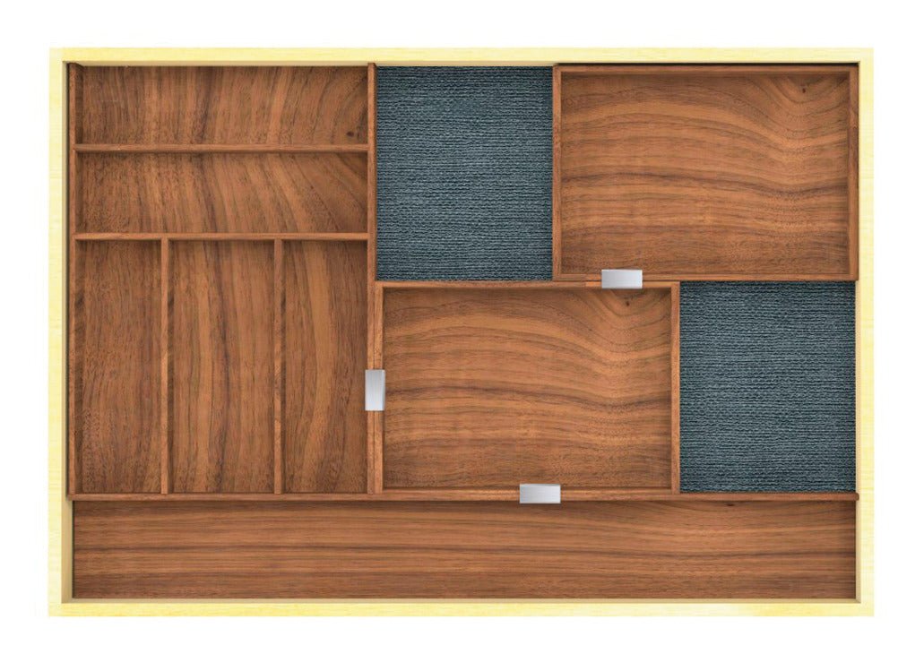 Hafele Fineline™ Move Adjustable Cutlery Drawer Insert Tray, 11 13/16" x 16 11/16" (Choose Finish) - KI Home