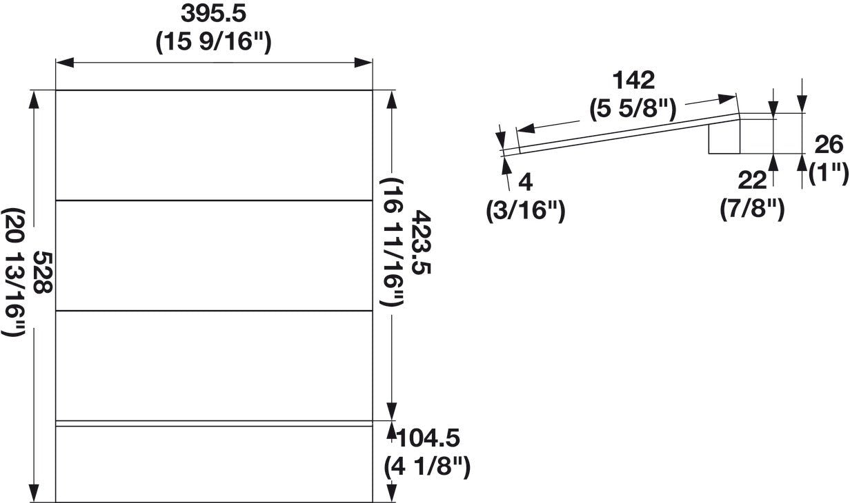 Hafele Fineline™ Stepped Spice Drawer Insert, Trim - to - Fit (Choose Size & Finish) - KI Home