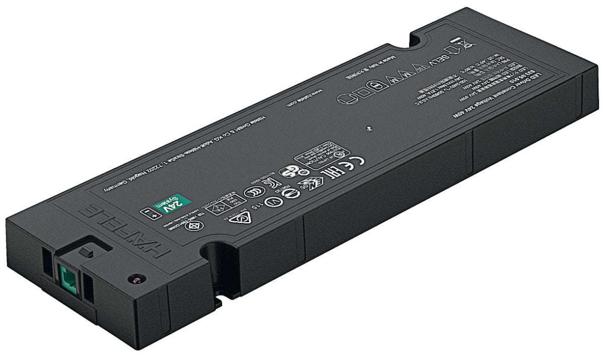 Hafele Loox5 LED Constant Voltage Driver | 24V DC Output | 20W, 40W, & 90W Options - KI Home