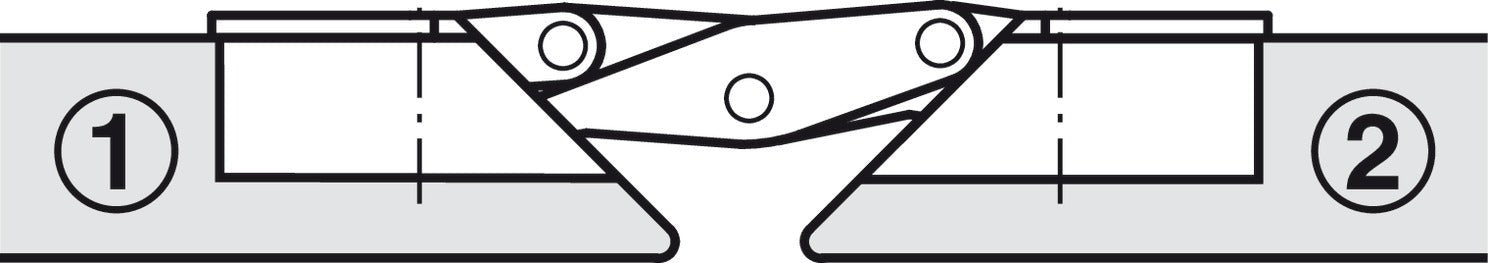 Hafele Miter Flap Cabinet Hinge 1.5mm (1/20'') Wide with 90° Opening Angle for Doors and Flaps - KI Home