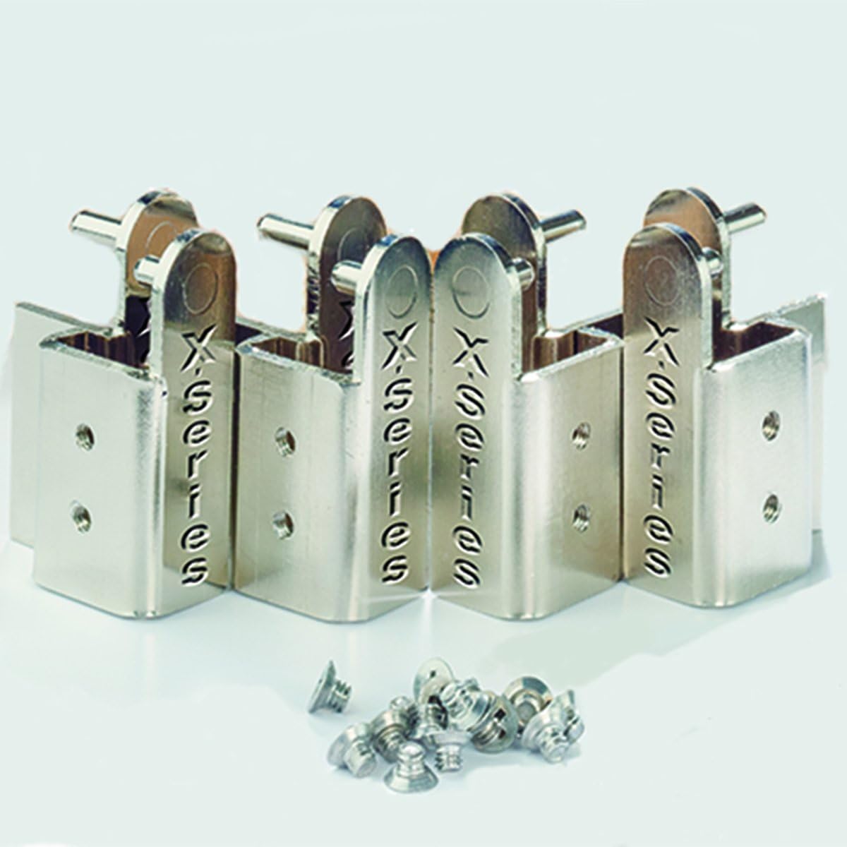 Hafele Pilaster X - Series Bracket Kit 2 - 1/2 Inch Width x 20 - 7/8 Inch Height Hardware for Standard Height - KI Home