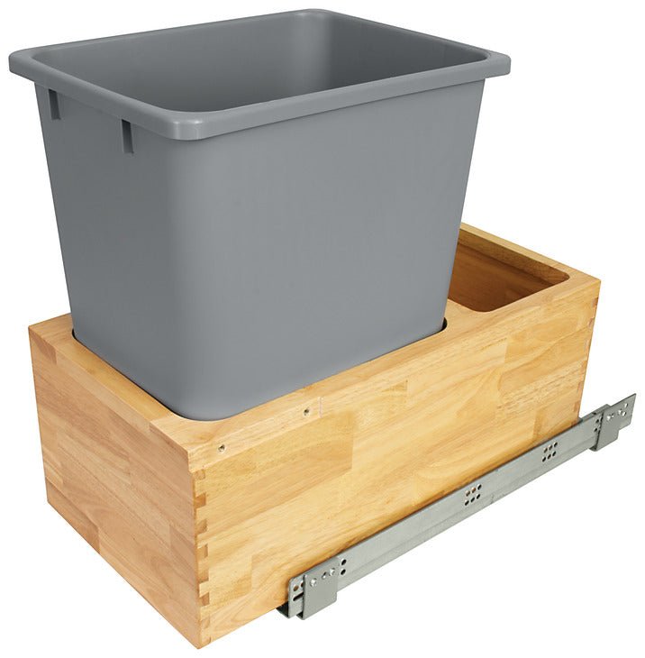 Hafele Premium Bottom - Mount Pullout Trash System with Soft Close and Door Mounting Brackets - KI Home