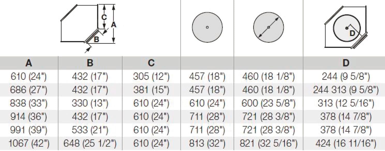 Hafele VS Polymer Full - Round Independently Rotating 2 - Shelf Lazy Susan – German - Engineered - KI Home