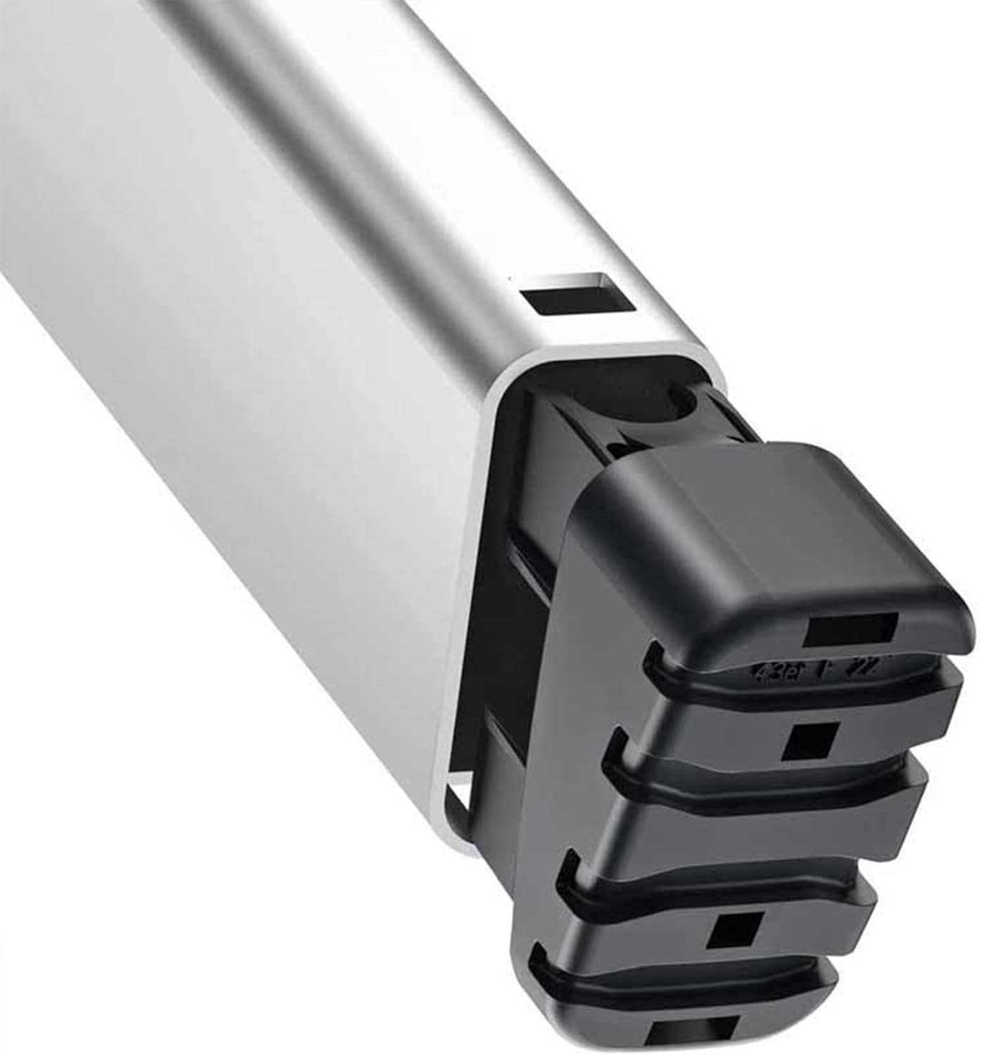 Hailo Folding Step Stool, 5 - Step Ladder with Multipurpose Tray for Garage, Home & Kitchen – L60 Silver | Sturdy Aluminum Construction, Slip - Resistant Feet, High Safety Rail - KI Home