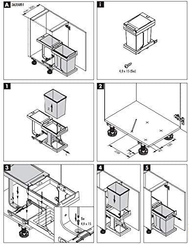 Hailo Solo 20L (21.1 Qt) Low - Height Pull - Out Trash Can System - KI Home