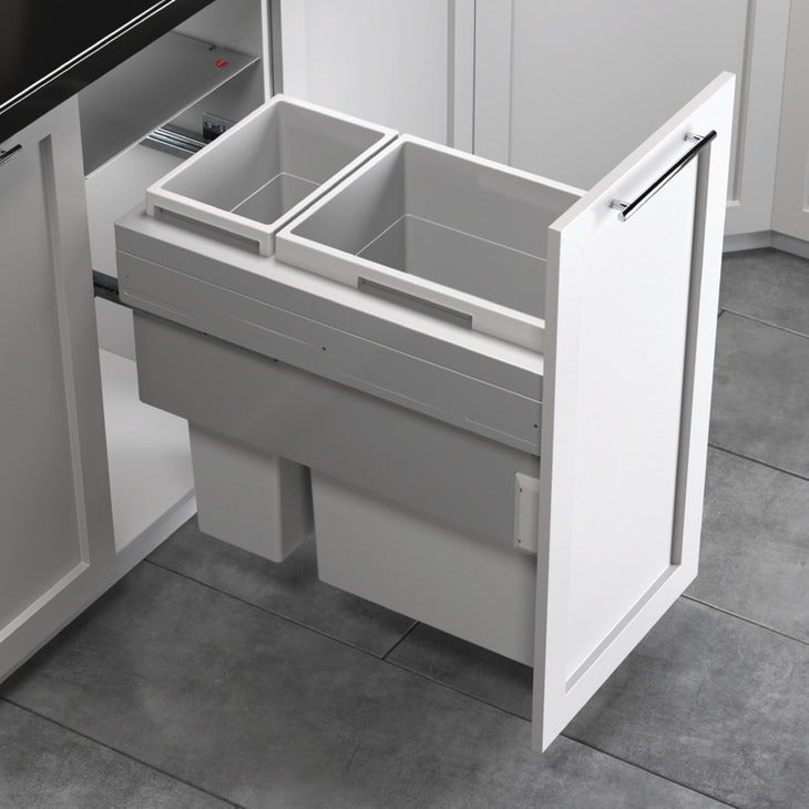 Hailo US Cargo 15 Pull-Out Waste Bin Sorter - 52L 37L 15L , Soft-Clos KI Home