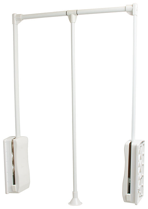 Hafele Heavy-Duty Pull Down Wardrobe Closet Rod Lift - 33 LB Load Capacity in White, Chrome, or Black