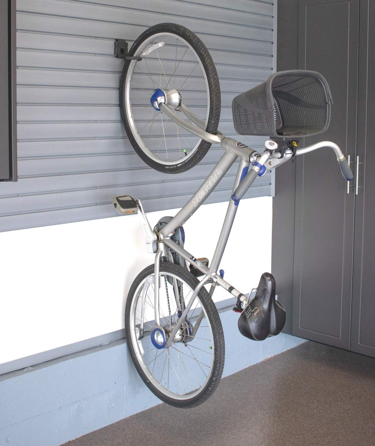 HandiWall 5 Inch Bike Hook with Locking Bracket for Garage Slatwall Storage - KI Home