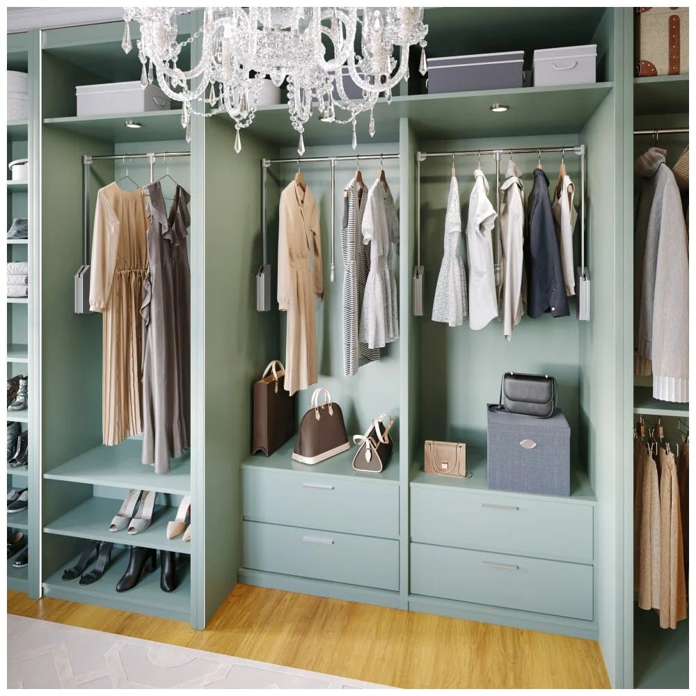 Hardware Resources Soft-Close Heavy-Duty Wardrobe Lift – 45 lb Capacity - KI Home