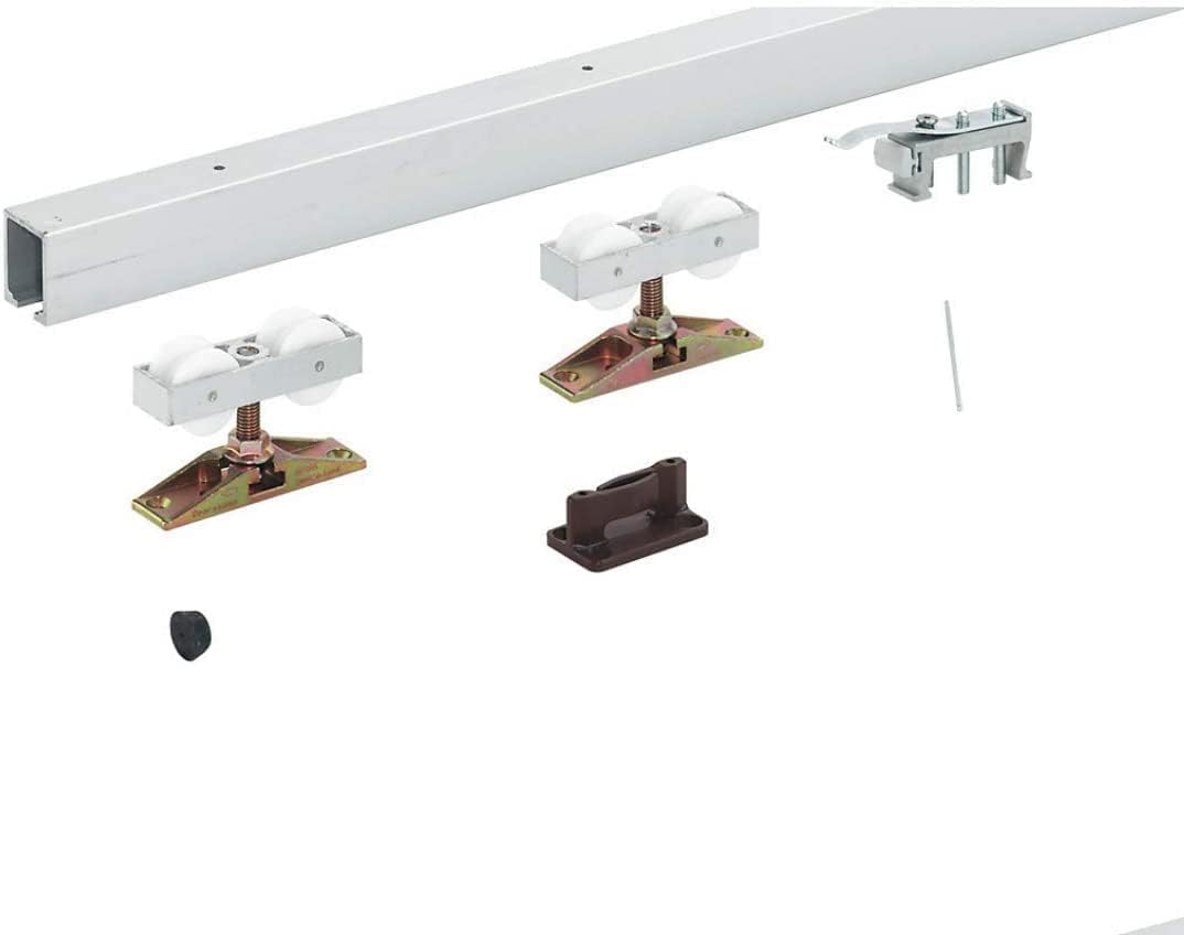 HAWA Junior 40/Z Single 88 Lb. Sliding Door Hardware Fitting Set Top Hung System with Upper Track 4' 7 1/8" up to 6' 6 3/4" - KI Home