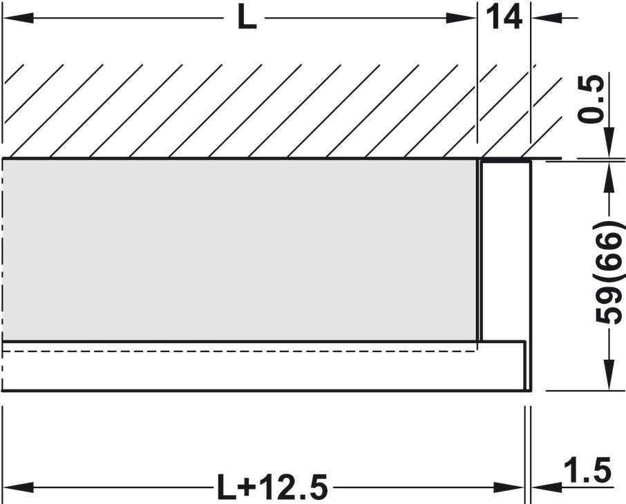 HAWA Junior 80/Z Single Sliding Door Hardware Fitting Set | 176 Lb. Top Hung System without Upper Track - KI Home