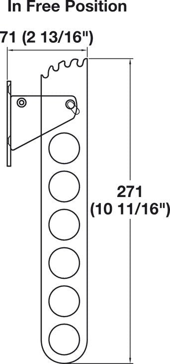 Heavy - Duty Adjustable Closet & Laundry Valet - 6 Slotted Holes, 4 Locking Positions, Polished Chrome - KI Home