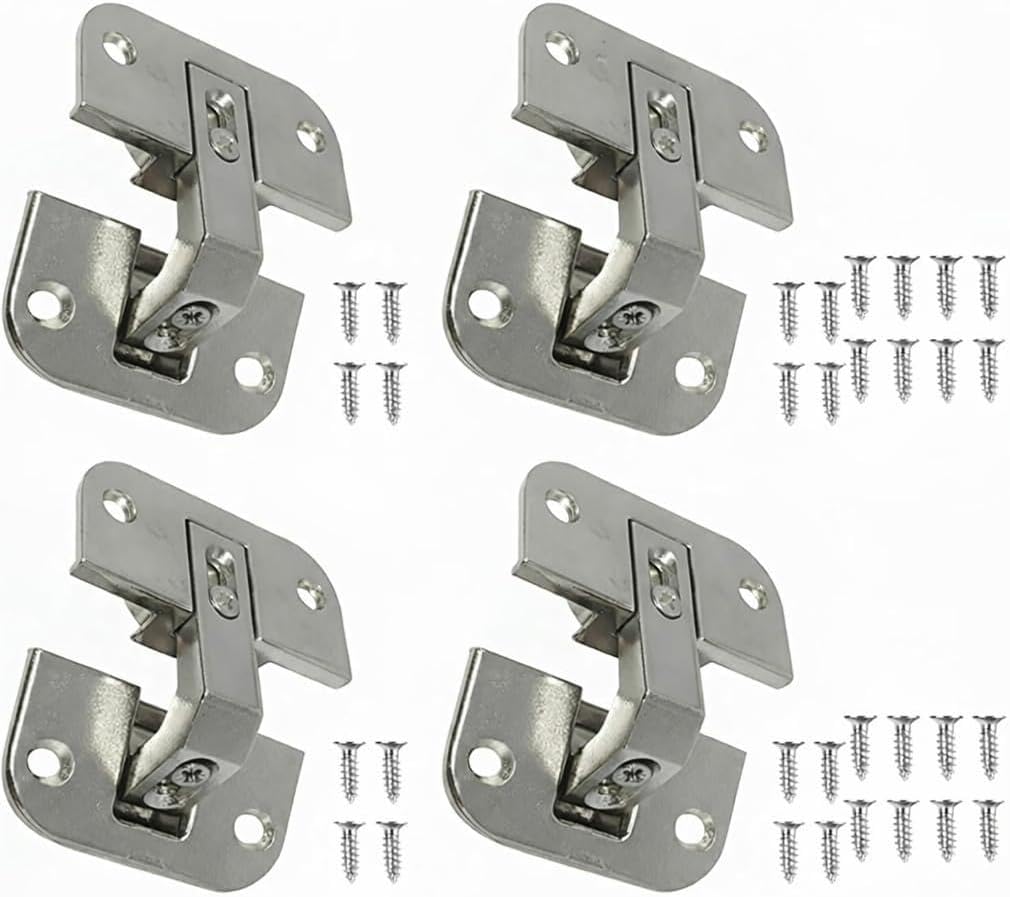 Heavy - Duty Full Inset Concealed Hinge with Installation screws - Pie - Cut Corner Cabinet Door - 78° Opening - Adjustable - KI Home