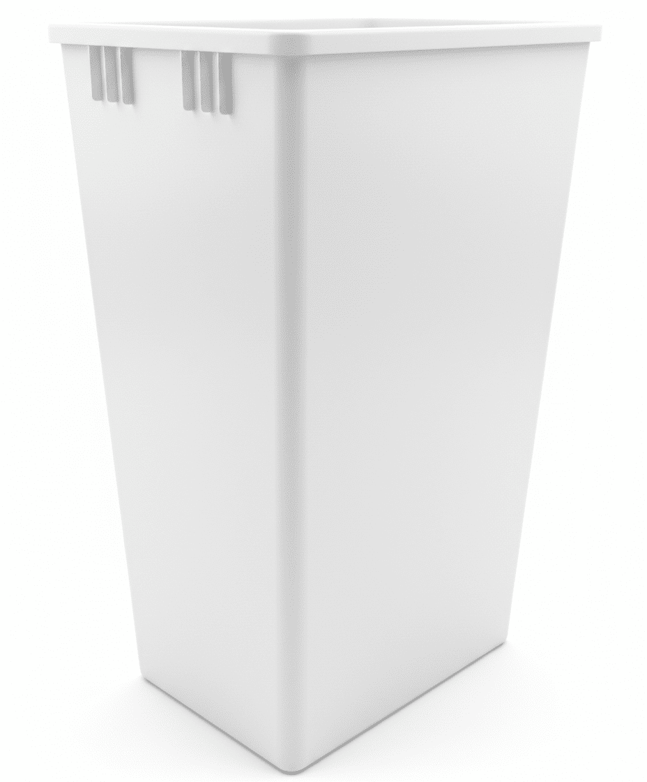Kessebohmer Premium Replacement Trash Bin with Lid - 36 Qt (34L) or 52 Qt (49L) - Champagne, Gray, or White - KI Home