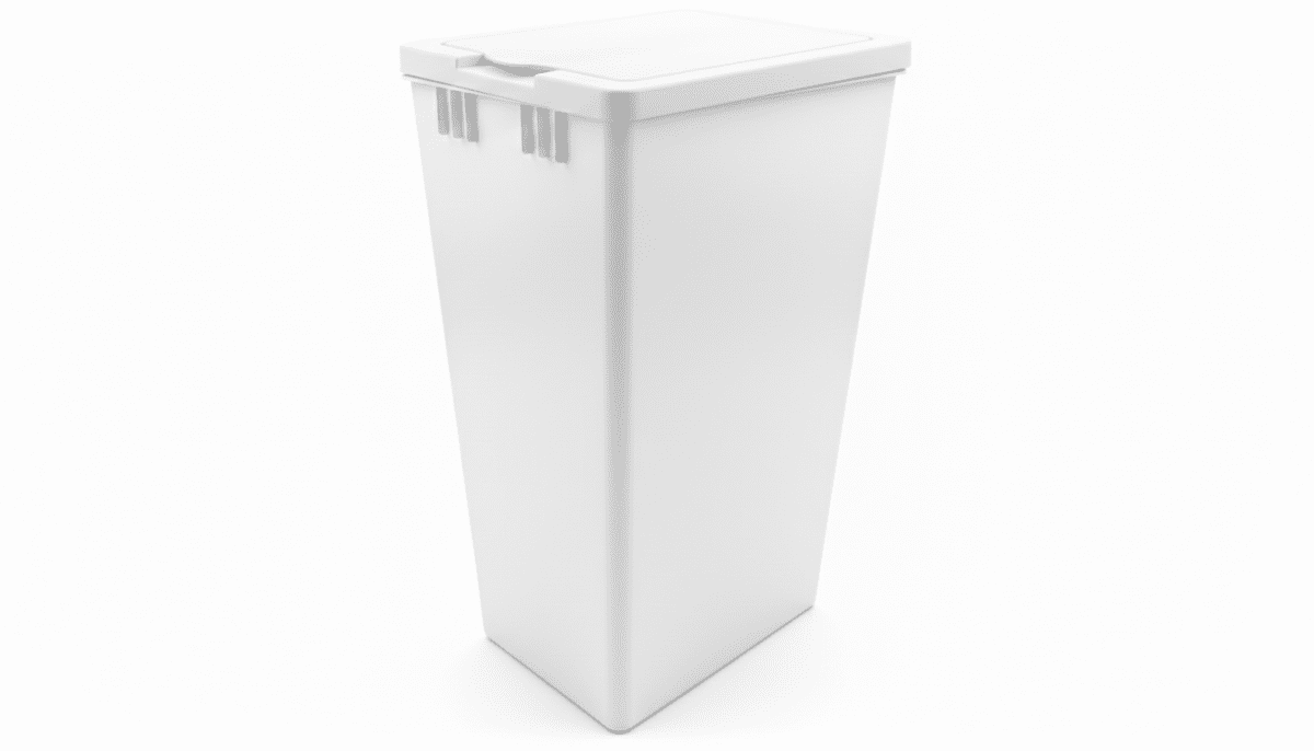 Kessebohmer Premium Replacement Trash Bin with Lid - 36 Qt (34L) or 52 Qt (49L) - Champagne, Gray, or White - KI Home