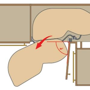 Lemans II Set 2 - Shelf Lazy Susan with Soft - Close for Blind Base Corner Cabinets Chrome and Anthracite Model 45 Swing Left - KI Home