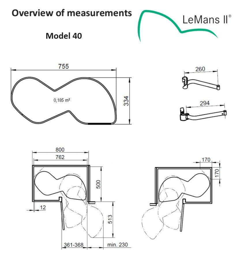 Lemans II Set 2 - Shelf Lazy Susan with Soft - Close for Blind Base Corner Cabinets Chrome and Maple Model 60 Swing Left - KI Home