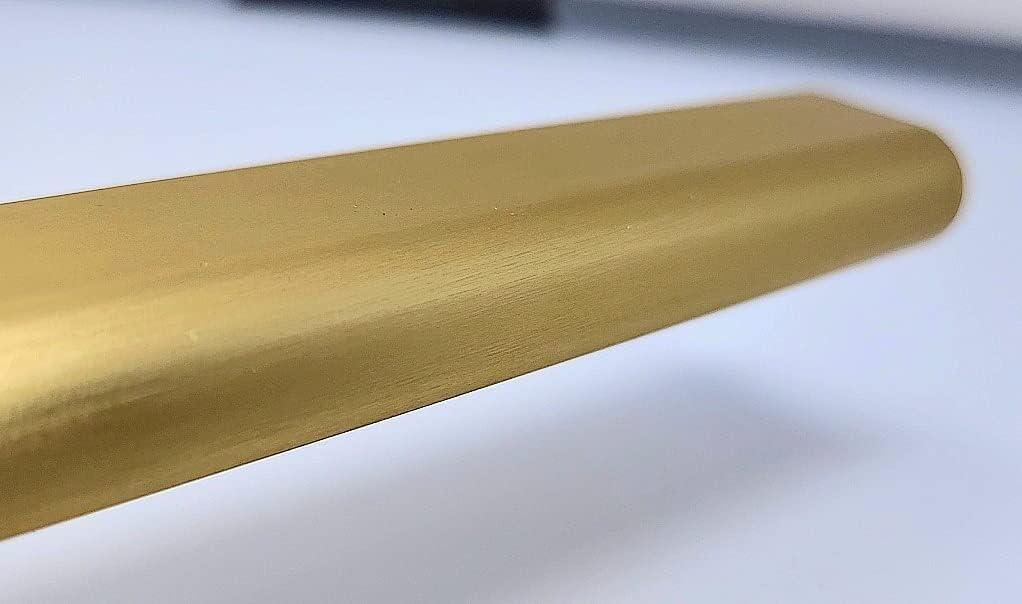 Matte Brass Oval Wardrobe Tube Closet Rod with Two End Caps and Installation Screws - KI Home