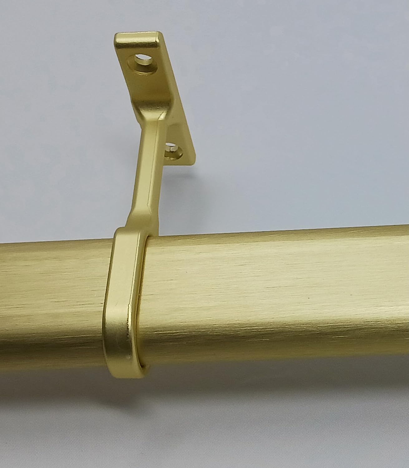 Matte Brass Oval Wardrobe Tube Closet Rod with Two End Caps and Installation Screws - KI Home