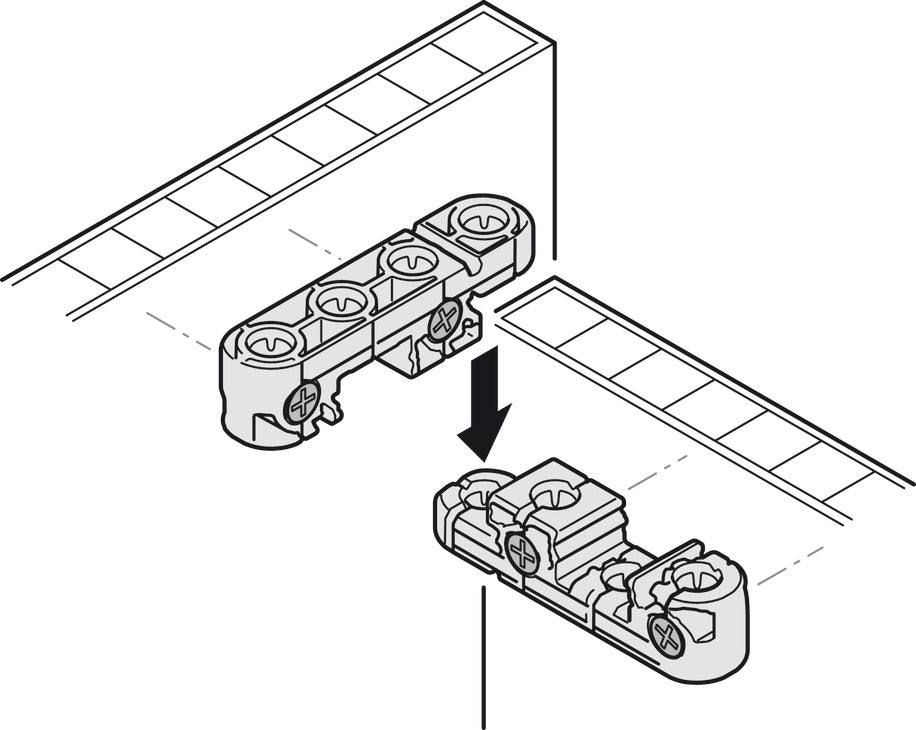 Häfele Ixconnect UC 16/64 Universal Connector – Black Plastic (Multi-Pack Options Available)