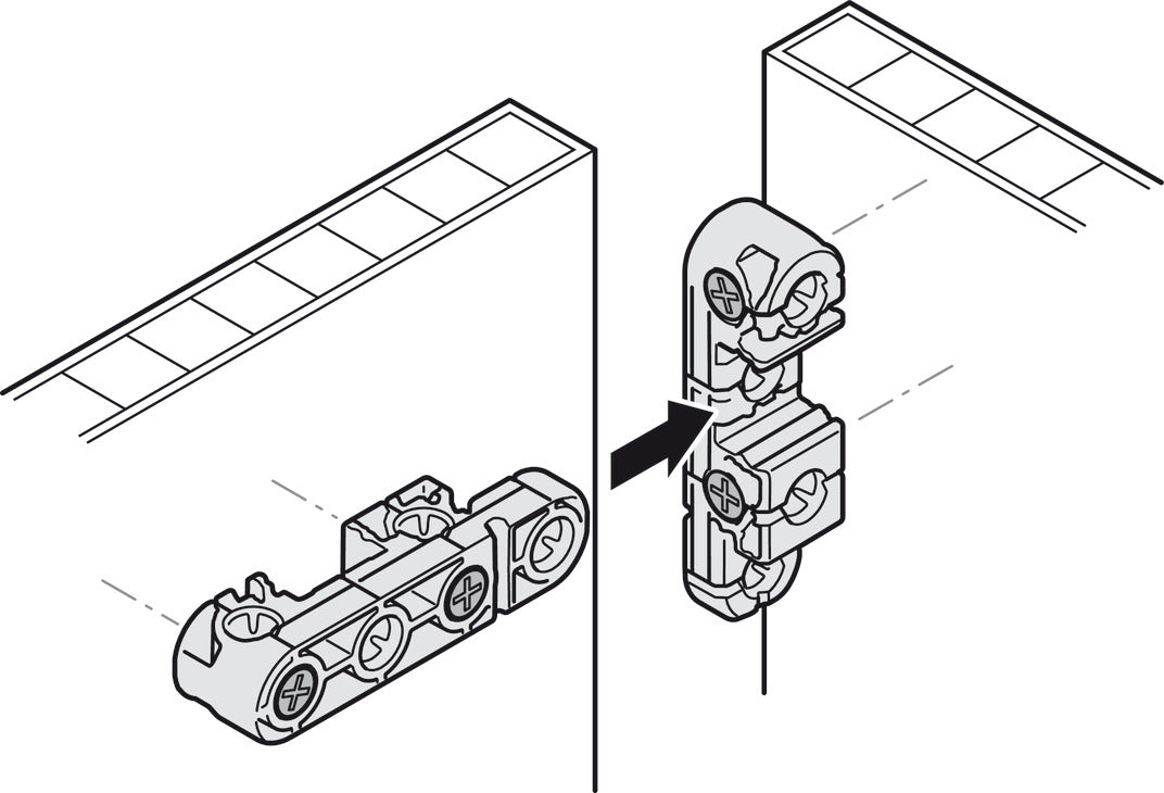 Häfele Ixconnect UC 16/64 Universal Connector – Black Plastic (Multi-Pack Options Available)