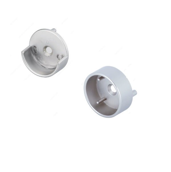 One Pair 1 - 5/16" Round Wardrobe Closet Rod End Supports – Open & Closed Flanges - KI Home