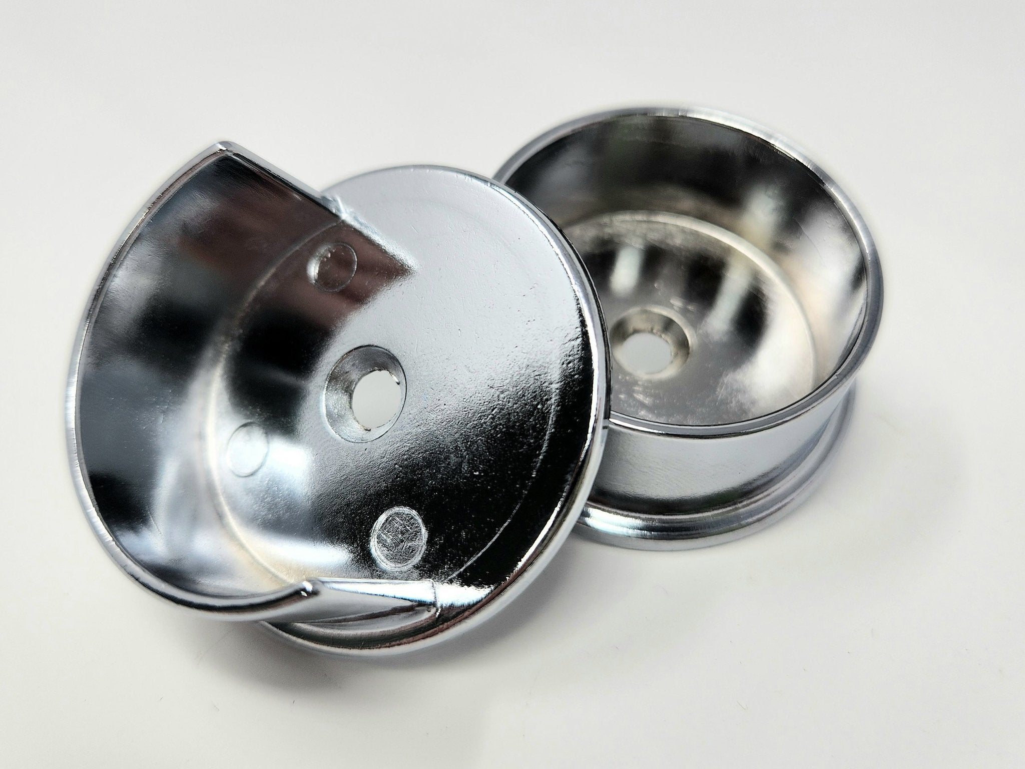 One Pair 1 - 5/16" Round Wardrobe Closet Rod End Supports – Open & Closed Flanges - KI Home