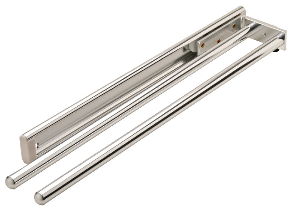 Hafele Under Sink Two-Prong Pullout Hand Towel Rack – Aluminum