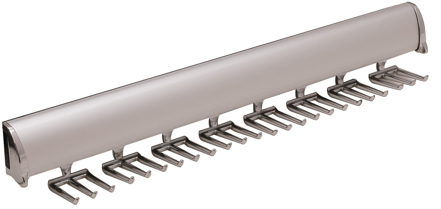 TAG Hardware Designer 24-Hook Full Extension Telescopic Tie Rack Closet Organizer